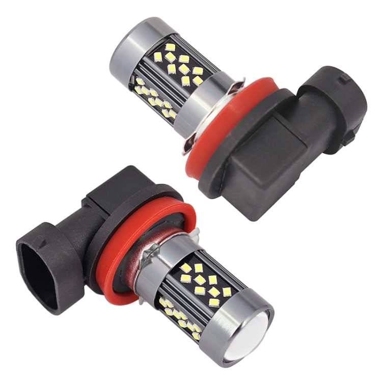 1 paire H11 12V 7W feu antibrouillard LED continu pour voiture (lumière  rouge)