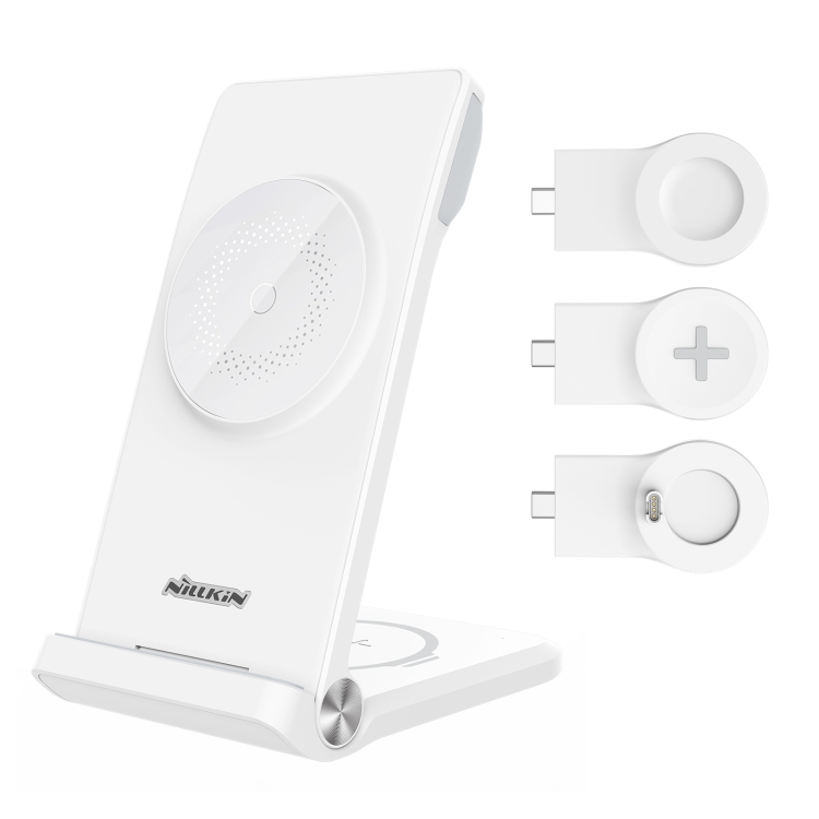 NILLKIN 3-in-1 Magnetic Wireless Charger with Garmin Watch Charger, Plug Type:US Plug(White) NILLKIN 3-in-1 Magnetic Wireless Charger with Garmin Watch Charger, Plug Type:US Plug(White)