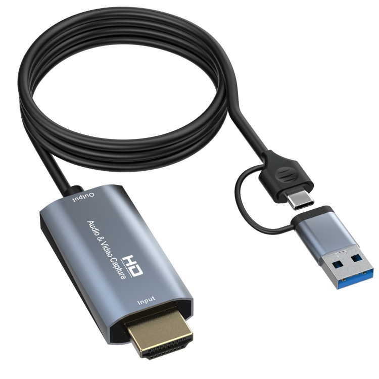 Z36 HDMI/M Macho a USB-Tipo C/M Macho Tarjeta de captura de vídeo HD, Longitud: 2 m - 2