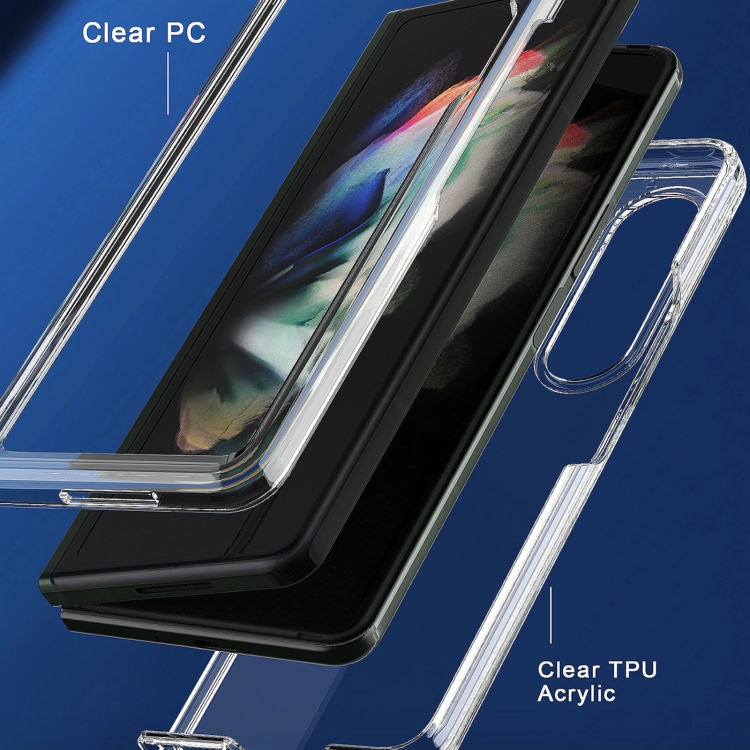 For Samsung Galaxy Z Fold4 Acrylic + TPU Transparent Protective Phone Case(Transparent) For Samsung Galaxy Z Fold4 Acrylic + TPU Transparent Protective Phone Case(Transparent)
