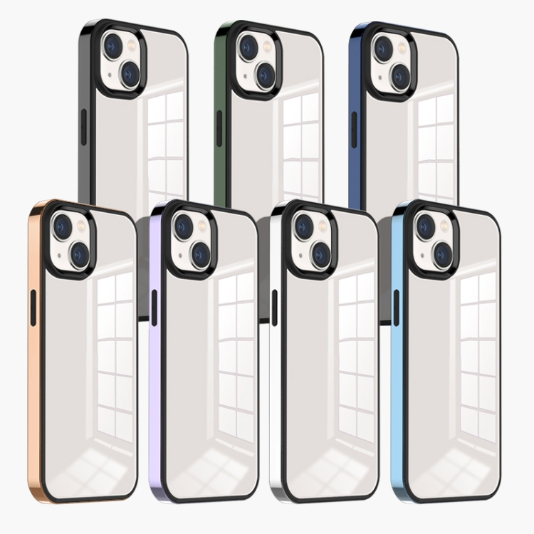 For iPhone 14 Plus 3 in 1 Electroplated Frame Phantom Phone Case (Green) For iPhone 14 Plus 3 in 1 Electroplated Frame Phantom Phone Case (Green)