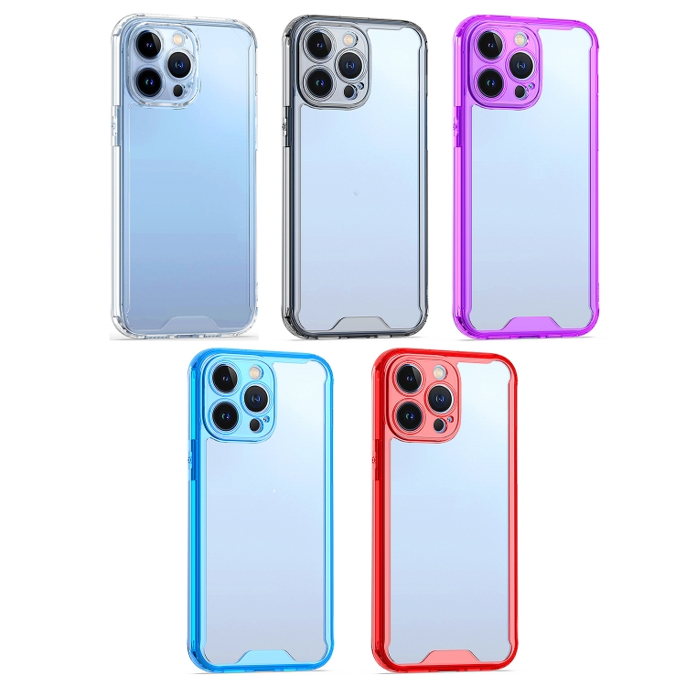 For iPhone 14 Pro Acrylic + TPU Clear Protective Phone Case(Blue) For iPhone 14 Pro Acrylic + TPU Clear Protective Phone Case(Blue)