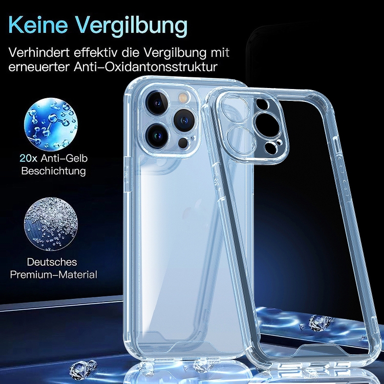 For iPhone 14 Pro Acrylic + TPU Clear Protective Phone Case(Blue) For iPhone 14 Pro Acrylic + TPU Clear Protective Phone Case(Blue)