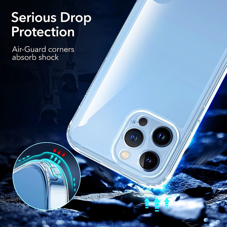 For iPhone 14 Pro Acrylic + TPU Clear Protective Phone Case(Blue) For iPhone 14 Pro Acrylic + TPU Clear Protective Phone Case(Blue)
