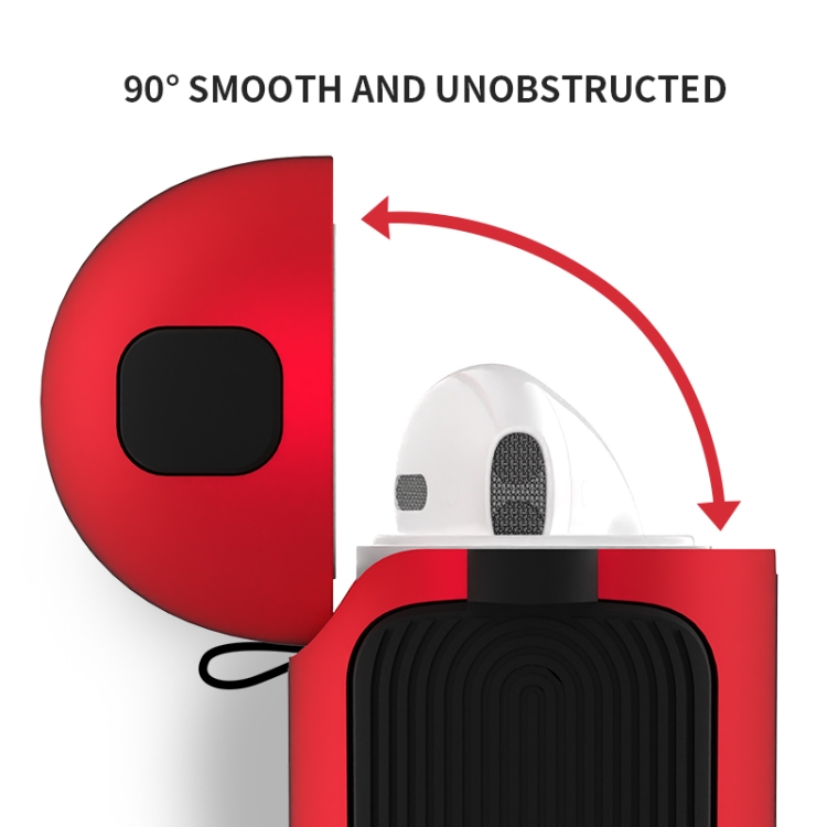 2 in 1 Matte Texture Contrast Color PC + TPU Earphone Case For AirPods 2 / 1(Red) 2 in 1 Matte Texture Contrast Color PC + TPU Earphone Case For AirPods 2 / 1(Red)