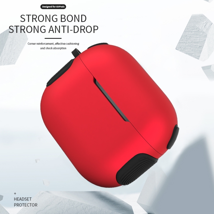 2 in 1 Matte Texture Contrast Color PC + TPU Earphone Case For AirPods 3(Red) 2 in 1 Matte Texture Contrast Color PC + TPU Earphone Case For AirPods 3(Red)