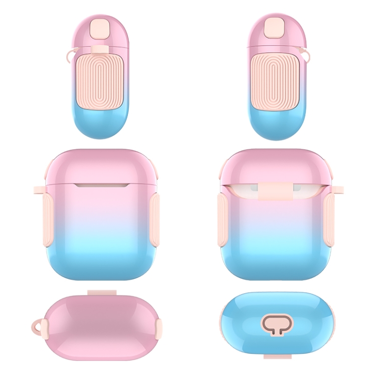 2 in 1 Varnish Colorful PC + TPU Earphone Case For AirPods 2 / 1(Red+Blue Gradient) 2 in 1 Varnish Colorful PC + TPU Earphone Case For AirPods 2 / 1(Red+Blue Gradient)