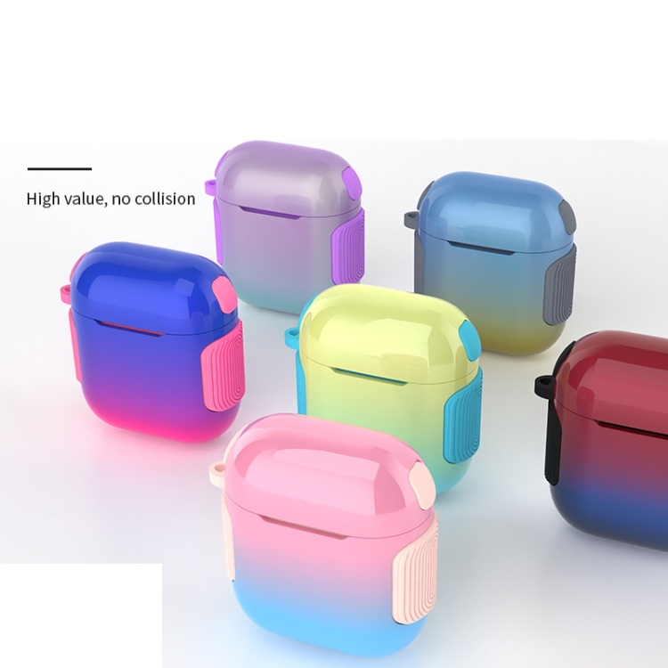 2 in 1 Varnish Colorful PC + TPU Earphone Case For AirPods 2 / 1(Red+Blue Gradient) 2 in 1 Varnish Colorful PC + TPU Earphone Case For AirPods 2 / 1(Red+Blue Gradient)