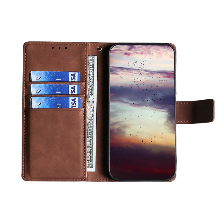 For iPhone 14 Pro Skin Feel Crocodile Magnetic Clasp Leather Phone Case(Brown) For iPhone 14 Pro Skin Feel Crocodile Magnetic Clasp Leather Phone Case(Brown)