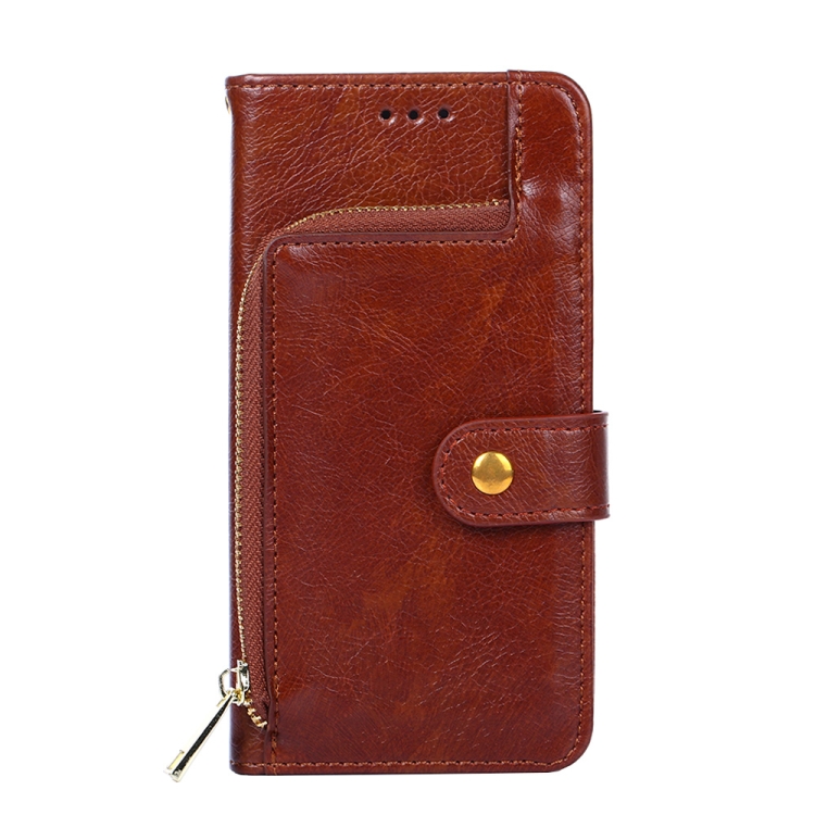For iPhone 14 Zipper Bag Leather Phone Case (Brown) For iPhone 14 Zipper Bag Leather Phone Case (Brown)