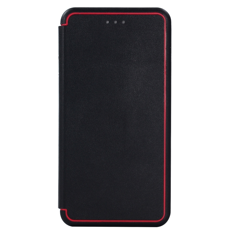 For iPhone SE 2022 / SE 2020 Ultra-thin Magnetic Fitted Leather Flip Case with Holder & Card Slot(Black)