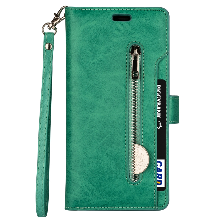 For iPhone 14 Multifunctional Zipper Horizontal Flip Leather Case (Mint Green) For iPhone 14 Multifunctional Zipper Horizontal Flip Leather Case (Mint Green)