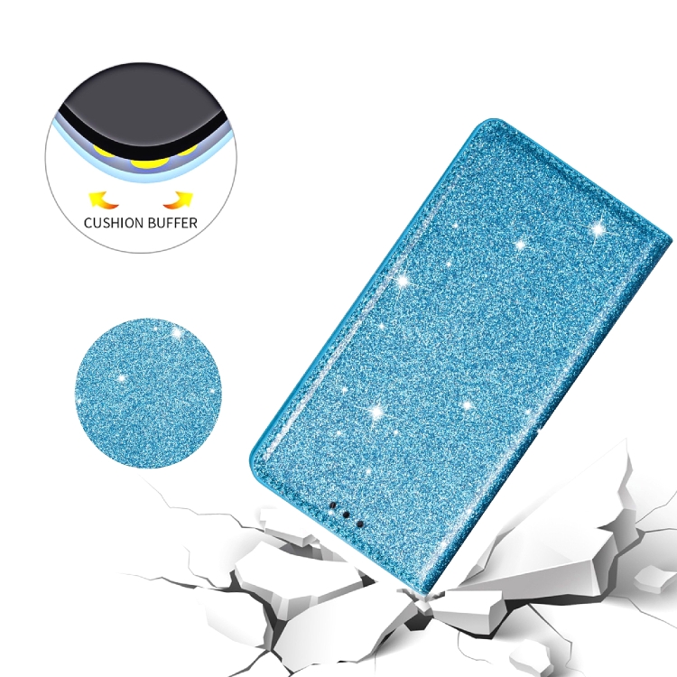For iPhone 14 Ultrathin Glitter Magnetic Leather Case (Sky Blue) For iPhone 14 Ultrathin Glitter Magnetic Leather Case (Sky Blue)