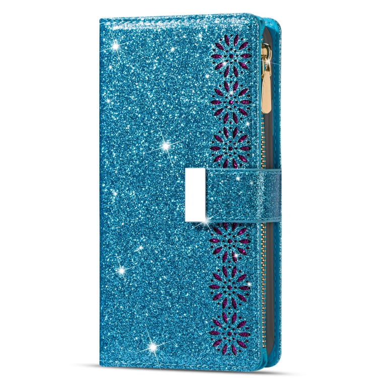 For iPhone 14 Multi-card Slots Laser Carving Glitter Zipper Leather Case Max(Sky Blue) For iPhone 14 Multi-card Slots Laser Carving Glitter Zipper Leather Case Max(Sky Blue)