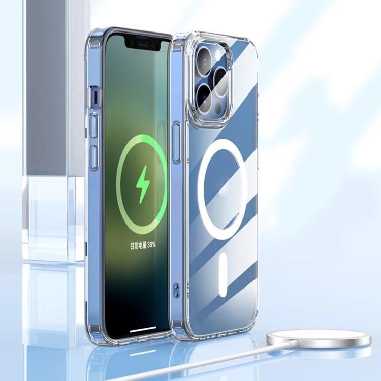 For iPhone 14 Mutural Jingtou Series MagSafe Magnetic Phone Case (Clear) For iPhone 14 Mutural Jingtou Series MagSafe Magnetic Phone Case (Clear)