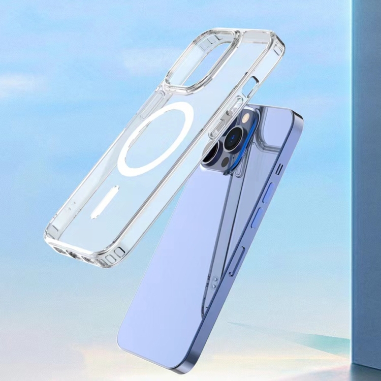 For iPhone 14 Mutural Jingtou Series MagSafe Magnetic Phone Case (Clear) For iPhone 14 Mutural Jingtou Series MagSafe Magnetic Phone Case (Clear)
