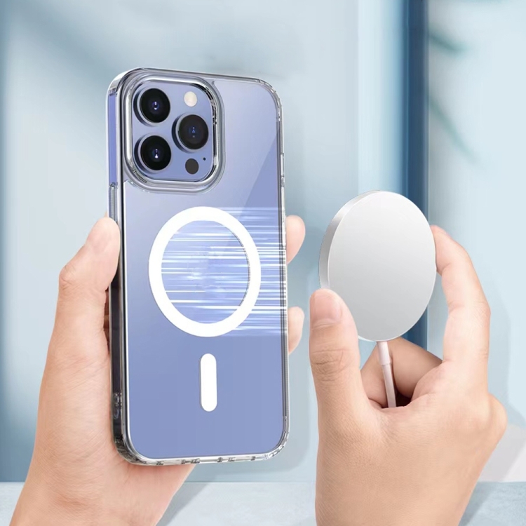 For iPhone 14 Mutural Jingtou Series MagSafe Magnetic Phone Case (Clear) For iPhone 14 Mutural Jingtou Series MagSafe Magnetic Phone Case (Clear)