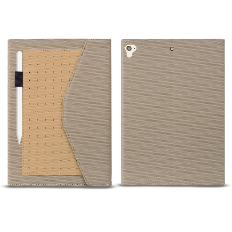Business Storage Smart Leather Tablet Case For iPad 9.7 2018 / 2017(Khaki) Business Storage Smart Leather Tablet Case For iPad 9.7 2018 / 2017(Khaki)