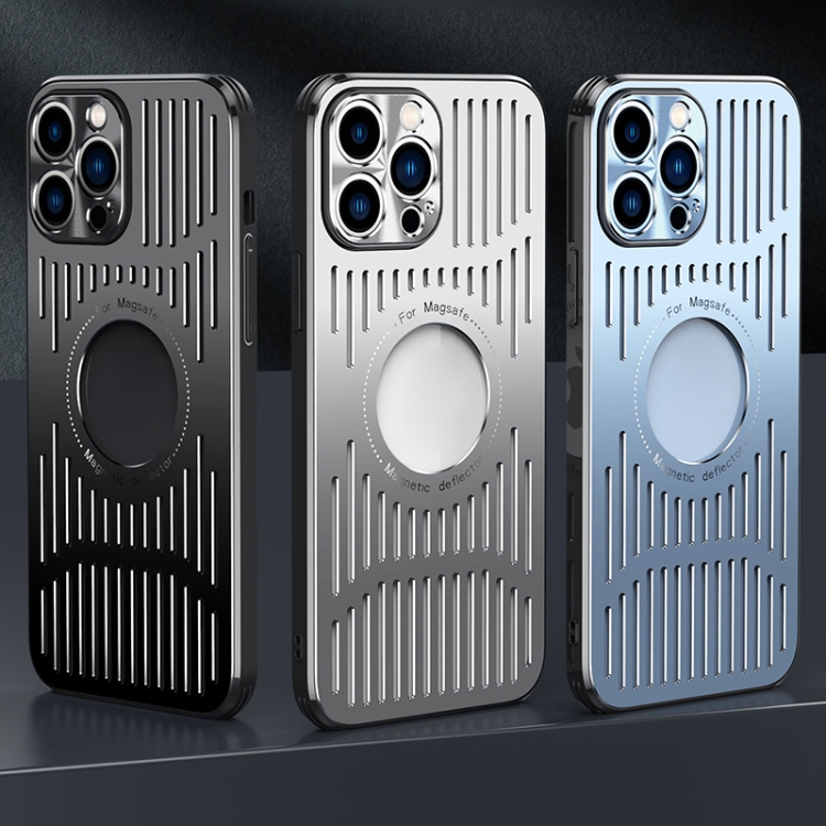 For iPhone 13 Aluminum Alloy Magsafe Magnetic Cooling Phone Case(Silver) For iPhone 13 Aluminum Alloy Magsafe Magnetic Cooling Phone Case(Silver)