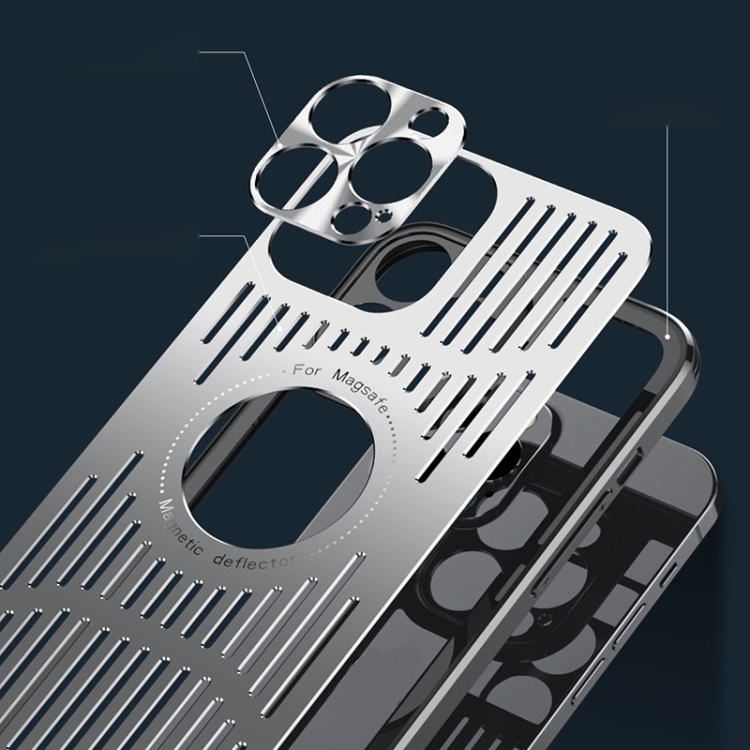 For iPhone 13 Aluminum Alloy Magsafe Magnetic Cooling Phone Case(Silver) For iPhone 13 Aluminum Alloy Magsafe Magnetic Cooling Phone Case(Silver)