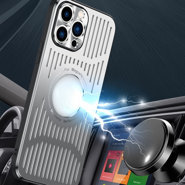 For iPhone 13 Aluminum Alloy Magsafe Magnetic Cooling Phone Case(Silver) For iPhone 13 Aluminum Alloy Magsafe Magnetic Cooling Phone Case(Silver)