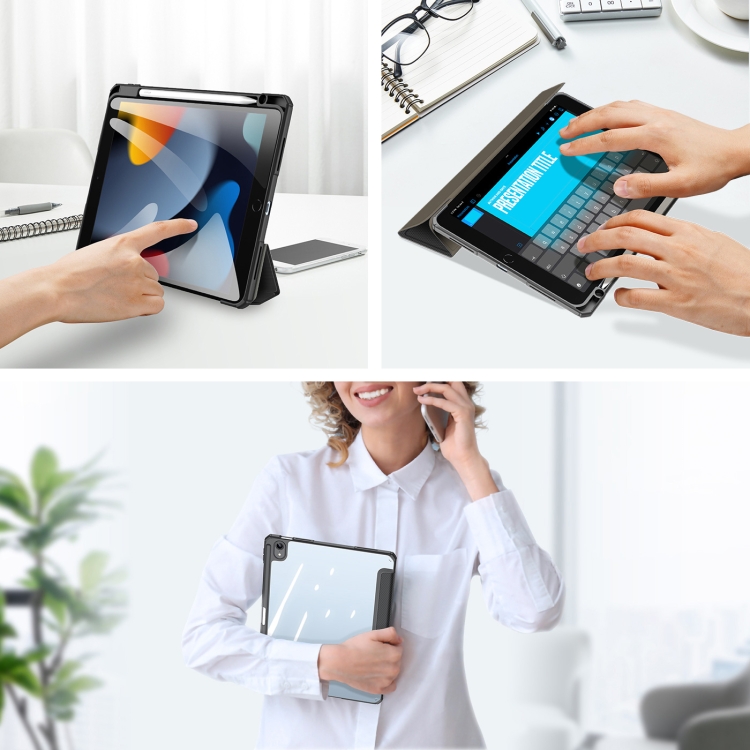 DUX DUCIS TOBY Series PU + PC + TPU Tablet Case For iPad 10.2 2022(Black) DUX DUCIS TOBY Series PU + PC + TPU Tablet Case For iPad 10.2 2022(Black)