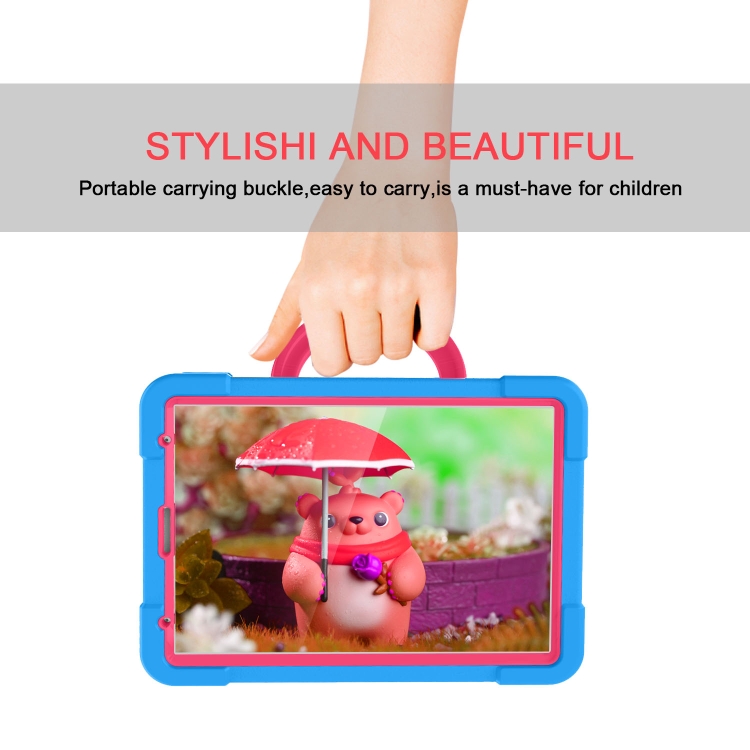 For iPad Pro 11 (2020) PC + Silicone Shockproof Combination Tablet Case with 360 Degree Rotating Holder & Handle(Blue+Rose Red) For iPad Pro 11 (2020) PC + Silicone Shockproof Combination Tablet Case with 360 Degree Rotating Holder & Handle(Blue+Rose Red)