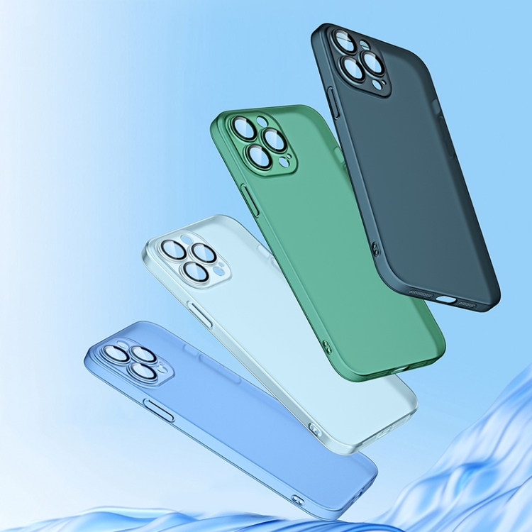 For iPhone 14 Plus Camera Protector Translucent Frosted PC Phone Case (Blue) For iPhone 14 Plus Camera Protector Translucent Frosted PC Phone Case (Blue)