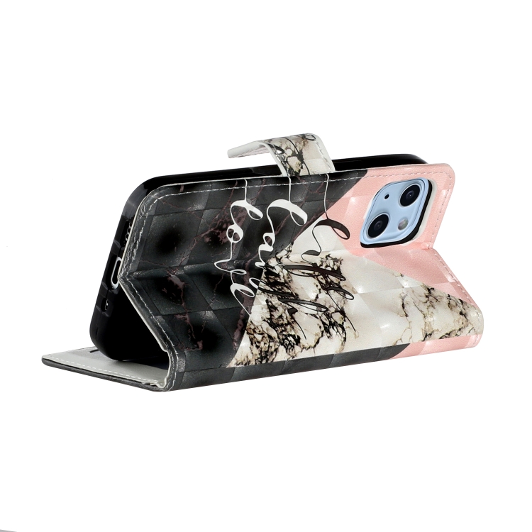 For iPhone 14 Pro 3D Drawing Leather Phone Case(Stitching Marble) For iPhone 14 Pro 3D Drawing Leather Phone Case(Stitching Marble)