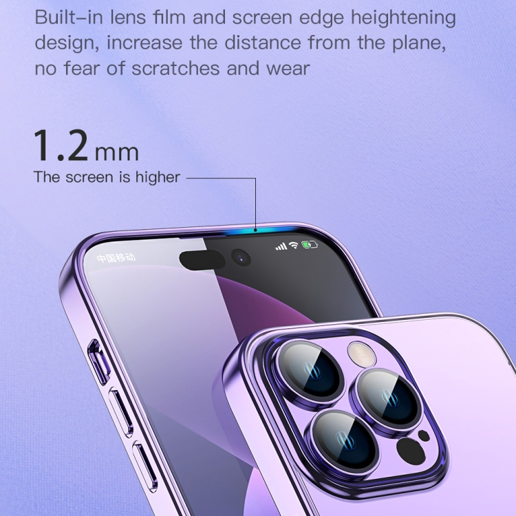 For iPhone 14 TOTUDESIGN AA-155 Series Electroplating TPU Phone Case (Purple) For iPhone 14 TOTUDESIGN AA-155 Series Electroplating TPU Phone Case (Purple)