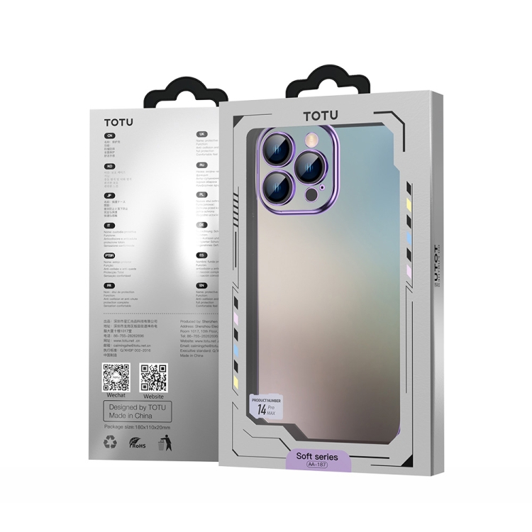 For iPhone 14 TOTUDESIGN AA-155 Series Electroplating TPU Phone Case (Purple) For iPhone 14 TOTUDESIGN AA-155 Series Electroplating TPU Phone Case (Purple)
