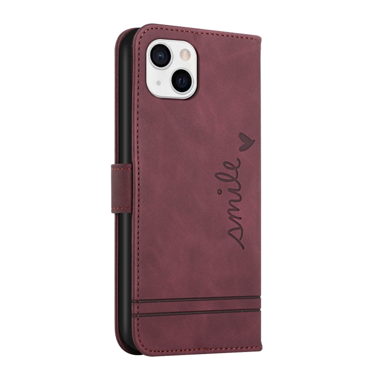 For iPhone 14 Retro Skin Feel Horizontal Flip Leather Phone Case (Wine Red) For iPhone 14 Retro Skin Feel Horizontal Flip Leather Phone Case (Wine Red)