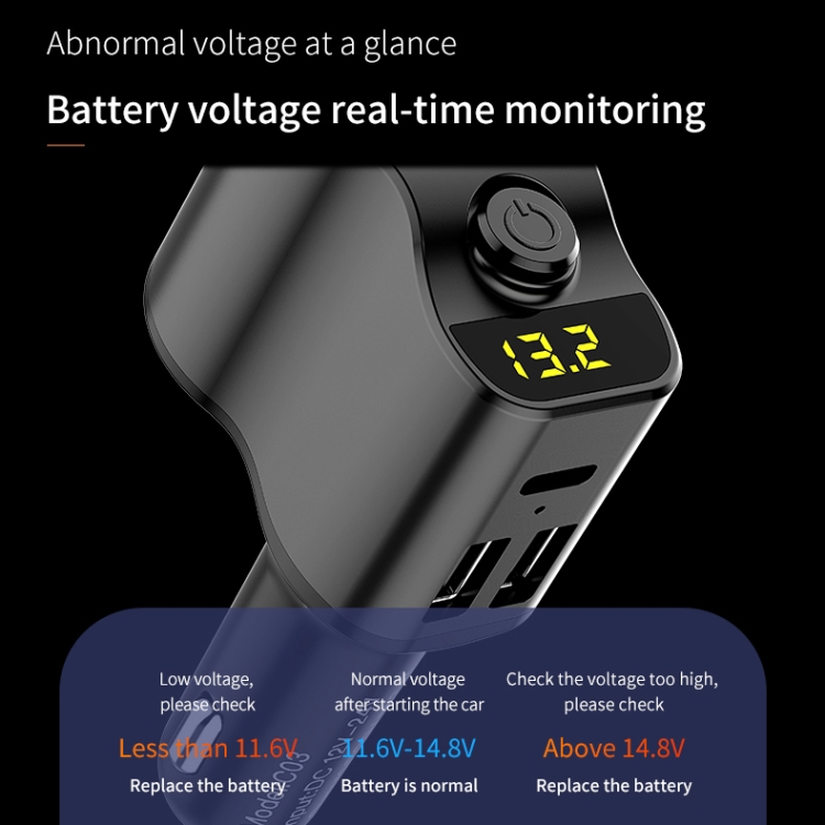 C03 Dual USB Fast Charge Car Charger Voltage Detection with Independent Switch(Black) C03 Dual USB Fast Charge Car Charger Voltage Detection with Independent Switch(Black)