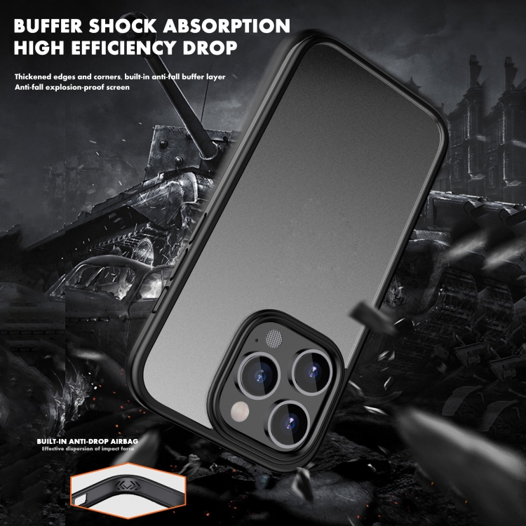For iPhone 14 Plus Shadow Series Frosted Airbag Shockproof Phone Case (Black) For iPhone 14 Plus Shadow Series Frosted Airbag Shockproof Phone Case (Black)