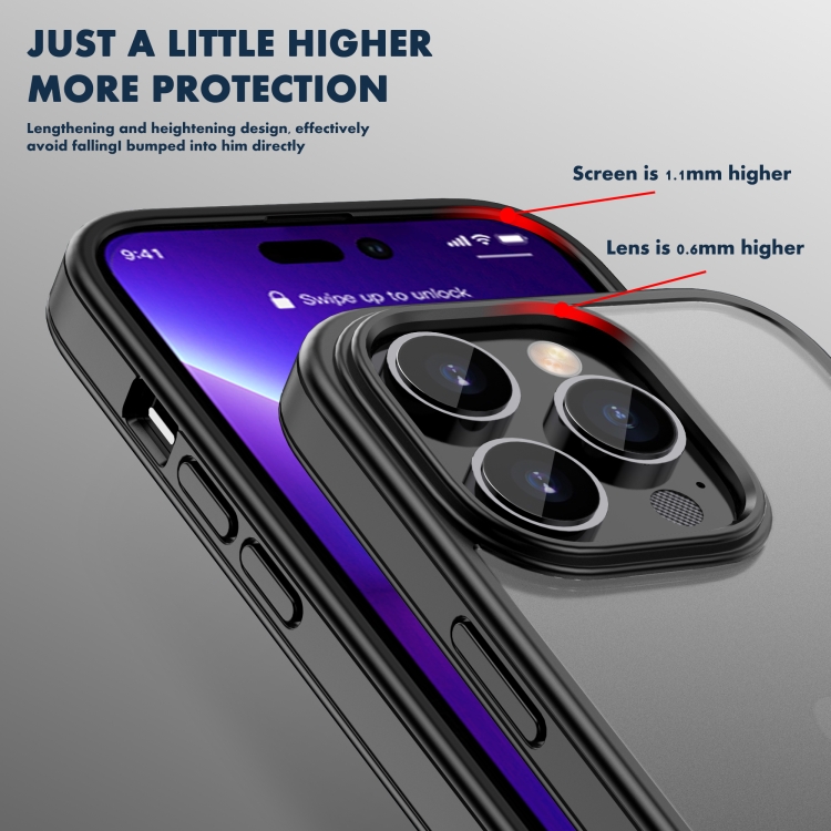 For iPhone 14 Pro Shadow Series Frosted Airbag Shockproof Phone Case(Purple) For iPhone 14 Pro Shadow Series Frosted Airbag Shockproof Phone Case(Purple)