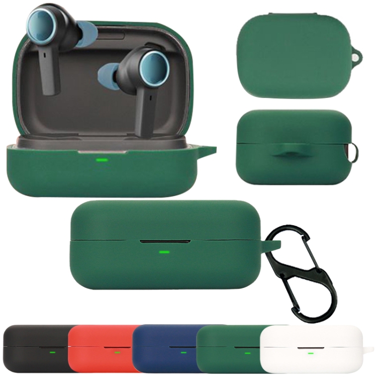 For Xiaomi Redmi Buds 5 Pro Silicone Case Bluetooth Headset Sleeve Earphone  Cover with Buckle - Matcha Green Wholesale