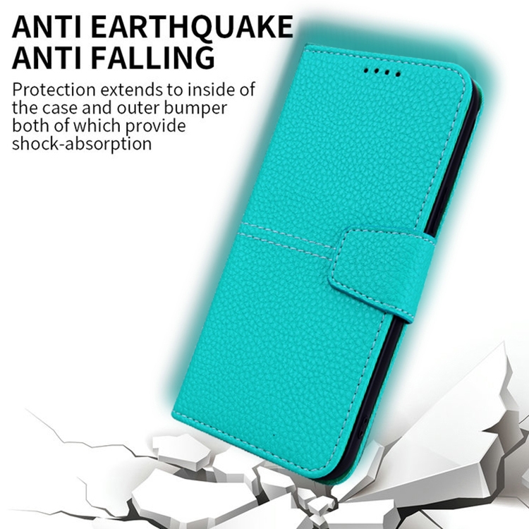 For Samsung Galaxy S22 Ultra 5G Litchi RFID Leather Phone Case(Malachite Blue) For Samsung Galaxy S22 Ultra 5G Litchi RFID Leather Phone Case(Malachite Blue)