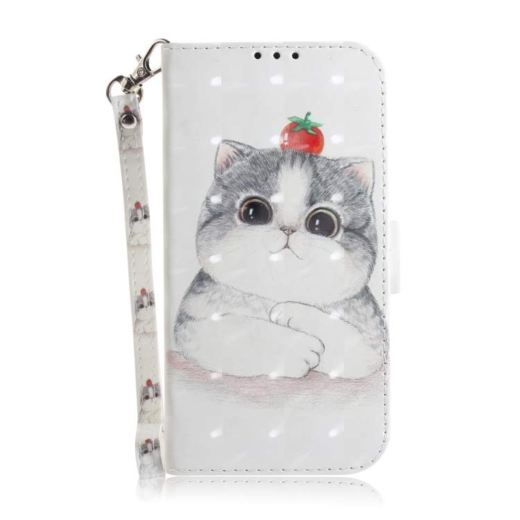 For iPhone 14 Pro 3D Colored Horizontal Flip Leather Phone Case(Cute Cat) For iPhone 14 Pro 3D Colored Horizontal Flip Leather Phone Case(Cute Cat)