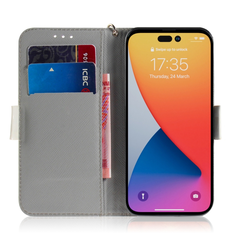 For iPhone 14 Pro 3D Colored Horizontal Flip Leather Phone Case(Cute Cat) For iPhone 14 Pro 3D Colored Horizontal Flip Leather Phone Case(Cute Cat)