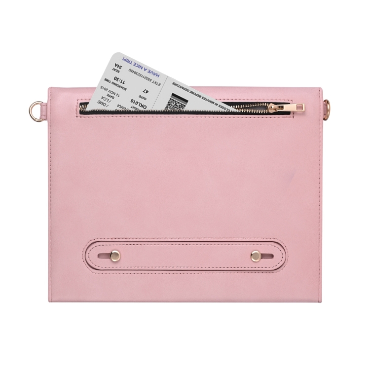 For iPad mini 6 3-fold Zipper Leather Tablet Case Crossbody Pocket Bag(Pink) For iPad mini 6 3-fold Zipper Leather Tablet Case Crossbody Pocket Bag(Pink)
