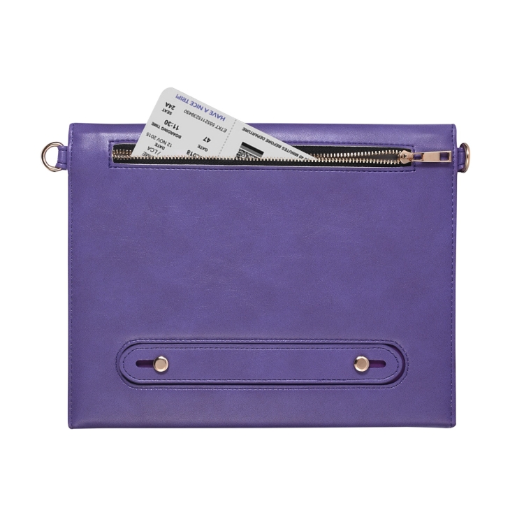 3-fold Zipper Leather Tablet Case Crossbody Pocket Bag For iPad 9.7 2018 & iPad 9.7 2017 & Air 2 & Air(Purple) 3-fold Zipper Leather Tablet Case Crossbody Pocket Bag For iPad 9.7 2018 & iPad 9.7 2017 & Air 2 & Air(Purple)