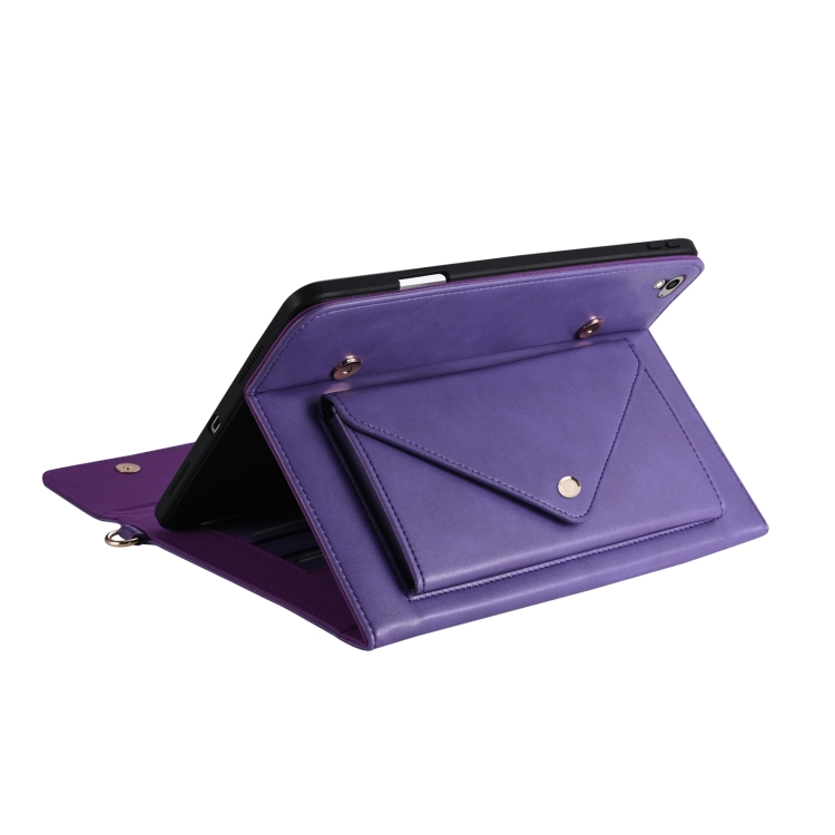 3-fold Zipper Leather Tablet Case Crossbody Pocket Bag For iPad 9.7 2018 & iPad 9.7 2017 & Air 2 & Air(Purple) 3-fold Zipper Leather Tablet Case Crossbody Pocket Bag For iPad 9.7 2018 & iPad 9.7 2017 & Air 2 & Air(Purple)