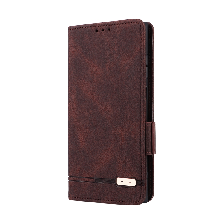For Samsung Galaxy S22 Ultra 5G Magnetic Clasp Flip Leather Phone Case(Brown) For Samsung Galaxy S22 Ultra 5G Magnetic Clasp Flip Leather Phone Case(Brown)