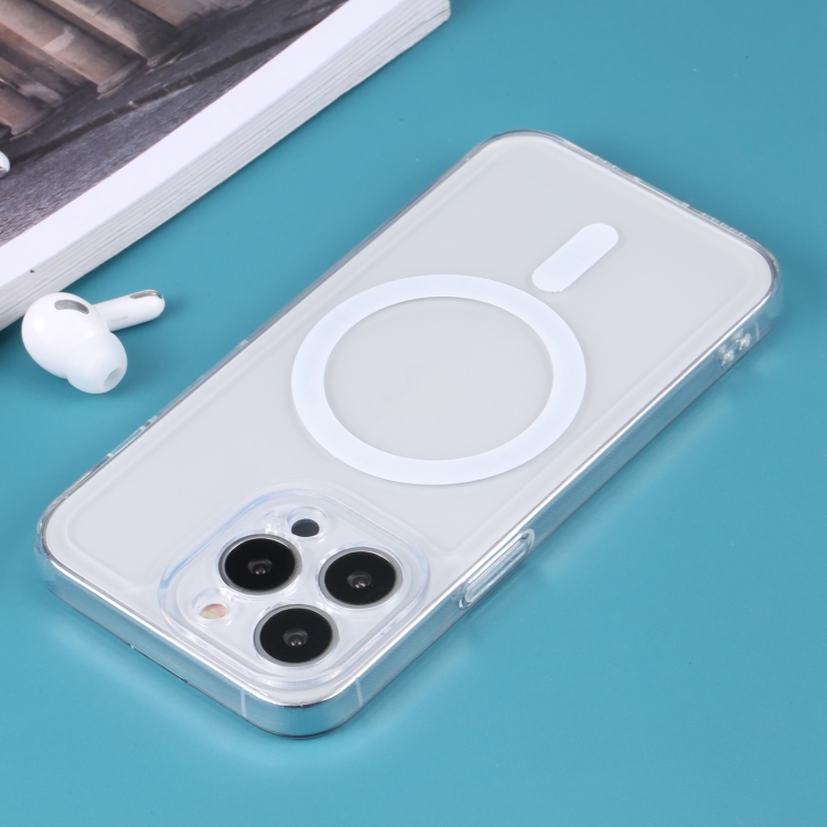 For iPhone 14 Pro Max MagSafe Electroplating TPU Phone Case (Transparent) - 3