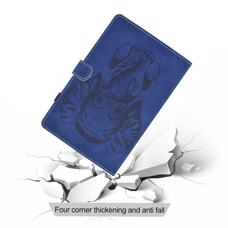 For iPad 10.2 10.5 / iPad Air 10.5 2019 Embossed Elephant Pattern Horizontal Flip PU Leather Case with Sleep Function & Magnetic Buckle & Bracket and Card Slot(Blue) For iPad 10.2 10.5 / iPad Air 10.5 2019 Embossed Elephant Pattern Horizontal Flip PU Leather Case with Sleep Function & Magnetic Buckle & Bracket and Card Slot(Blue)