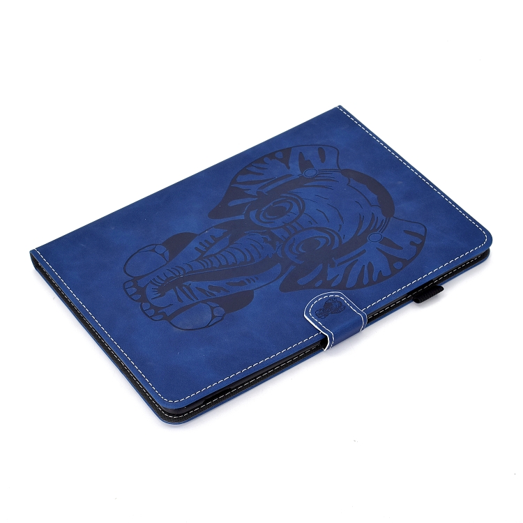 For iPad 10.2 10.5 / iPad Air 10.5 2019 Embossed Elephant Pattern Horizontal Flip PU Leather Case with Sleep Function & Magnetic Buckle & Bracket and Card Slot(Blue) For iPad 10.2 10.5 / iPad Air 10.5 2019 Embossed Elephant Pattern Horizontal Flip PU Leather Case with Sleep Function & Magnetic Buckle & Bracket and Card Slot(Blue)