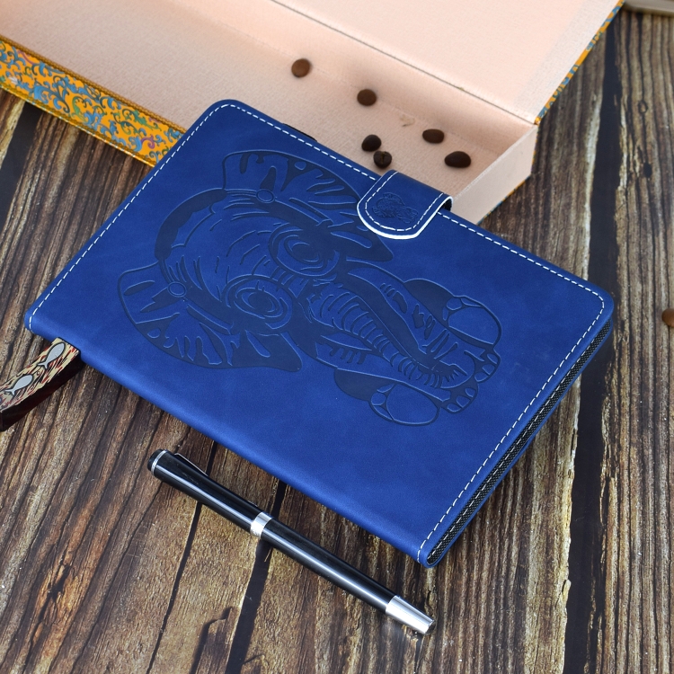 For iPad 10.2 10.5 / iPad Air 10.5 2019 Embossed Elephant Pattern Horizontal Flip PU Leather Case with Sleep Function & Magnetic Buckle & Bracket and Card Slot(Blue) For iPad 10.2 10.5 / iPad Air 10.5 2019 Embossed Elephant Pattern Horizontal Flip PU Leather Case with Sleep Function & Magnetic Buckle & Bracket and Card Slot(Blue)
