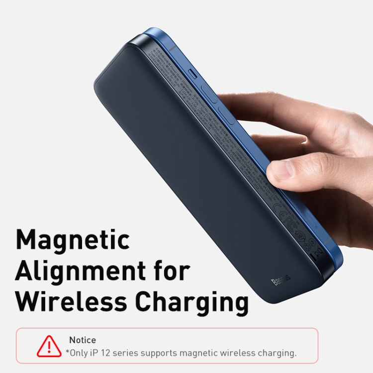 Baseus PPMT-03 10000mAh 20W Magnetic Wireless Quick charging Power Bank(Blue) - 4
