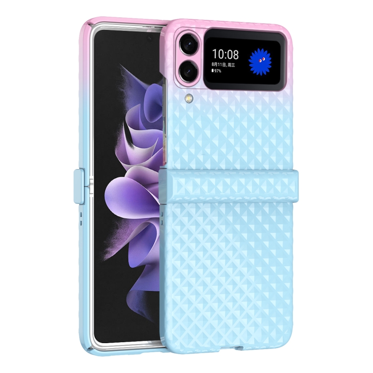 For Samsung Galaxy Z Flip4 Rainbow Gradient Hinge Shockproof Phone Case(Blue Pink) For Samsung Galaxy Z Flip4 Rainbow Gradient Hinge Shockproof Phone Case(Blue Pink)