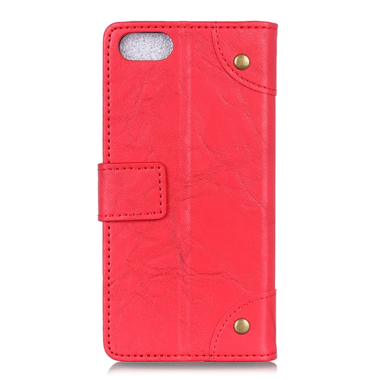 For iPhone SE 2020 Copper Buckle Retro Crazy Horse Texture Horizontal Flip Leather Case with Holder & Card Slots & Wallet(Red) For iPhone SE 2020 Copper Buckle Retro Crazy Horse Texture Horizontal Flip Leather Case with Holder & Card Slots & Wallet(Red)